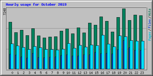 Hourly usage for October 2019