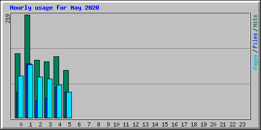 Hourly usage for May 2020