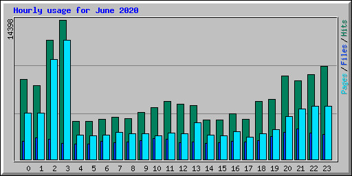 Hourly usage for June 2020