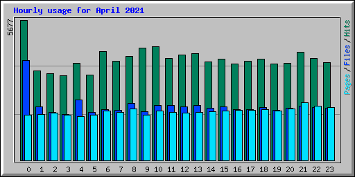 Hourly usage for April 2021