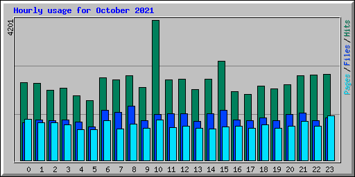 Hourly usage for October 2021