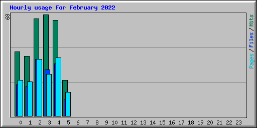 Hourly usage for February 2022