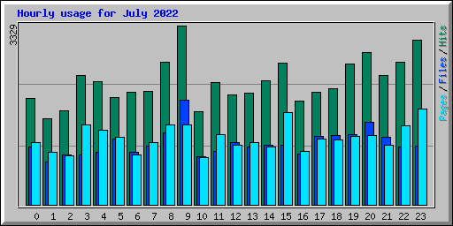 Hourly usage for July 2022