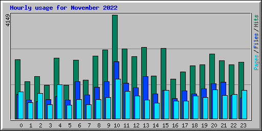 Hourly usage for November 2022