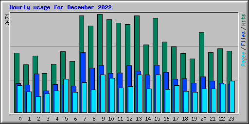 Hourly usage for December 2022