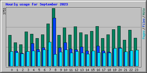 Hourly usage for September 2023